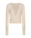 Jil Sander Crew-neck Wool Jumper In Nude