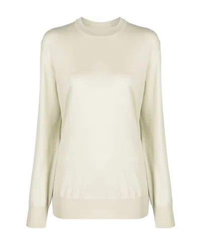 Jil Sander Crew-neck Wool Jumper In White