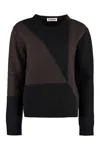 Jil Sander Geometric Pattern Crew-neck Wool Sweater