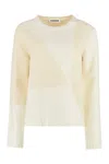 Jil Sander Crew-neck Wool Sweater In Neutral