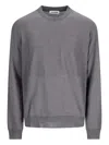 Jil Sander Crew-neck Wool Sweater In Gray