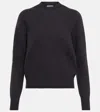 Jil Sander Crew-neck Wool Sweater In Medium Grey