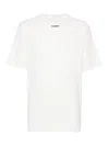 Jil Sander Classic Short Sleeve Cotton Jersey T-shirt In Blanco