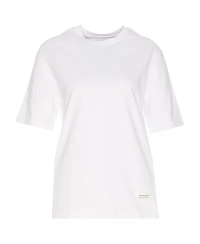 JIL SANDER JIL SANDER LOGO EMBELLISHED CREWNECK T-SHIRT