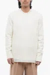 Jil Sander Crewneck Double-layer Sweater In White