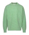 Jil Sander Knitwear With Long Sleeves And Soft Texture In Green