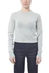 Jil Sander Round-collar Long-sleeve Wool Pullover In Menta