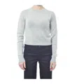 Jil Sander Round-collar Long-sleeve Wool Pullover In White