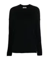 Jil Sander Crewneck Knitted Jumper In Black