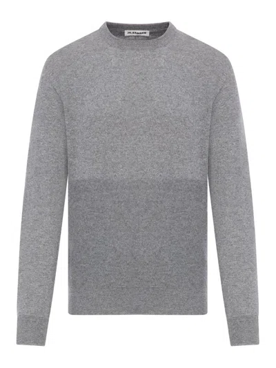 Jil Sander Crewneck Knitted Jumper In Grey