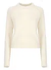 Jil Sander Crewneck Knitted Jumper In Neutrals