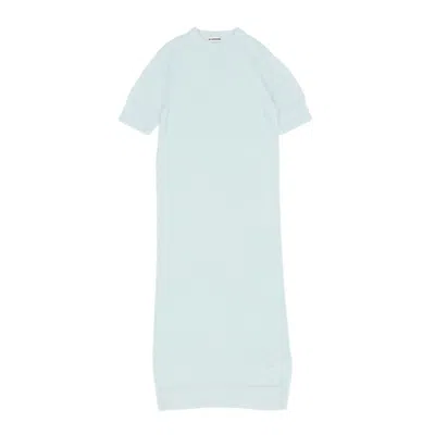 Jil Sander Short Sleeve Dress In Blue
