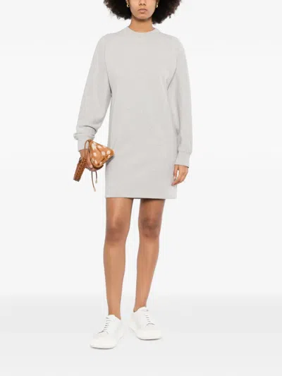 Jil Sander Crew-neck Long-sleeve Dress In White