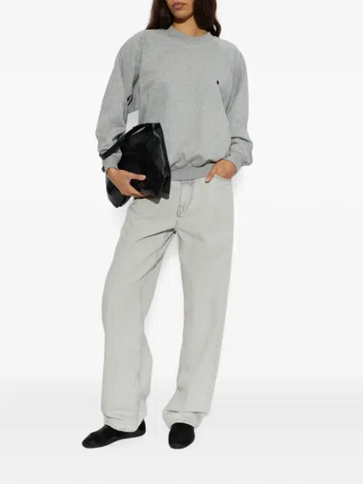 Jil Sander Crew-neck Raglan-sleeve Sweatshirt In Gray