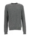 Jil Sander Crewneck Ribbed Hem Jumper In Gray