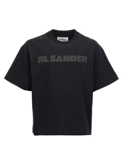 Jil Sander Logo T-shirt In Black