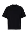 Jil Sander Double Layer Cotton T-shirt In Black