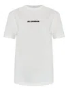 Jil Sander Crewneck Short Sleeves Classic Logo Print T-shirt Clothing In White