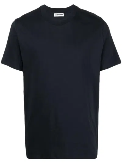 Jil Sander Crewneck Short Sleeves Classic T-shirt In Black