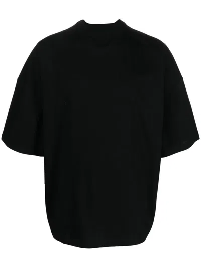 Jil Sander Crewneck Short Sleeves Classic T-shirt Clothing In Black
