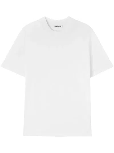 Jil Sander Crewneck Short Sleeves Classic T-shirt Clothing In White