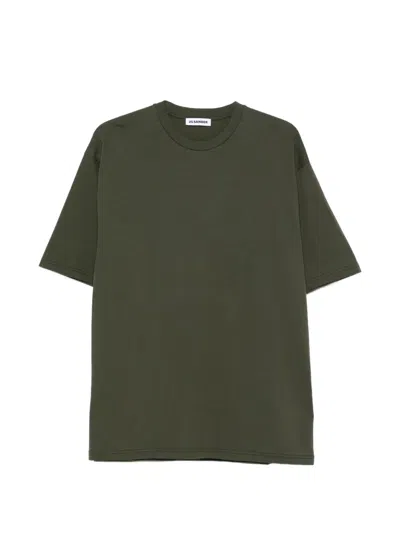 Jil Sander Crew-neck Short-sleeve T-shirt In Green