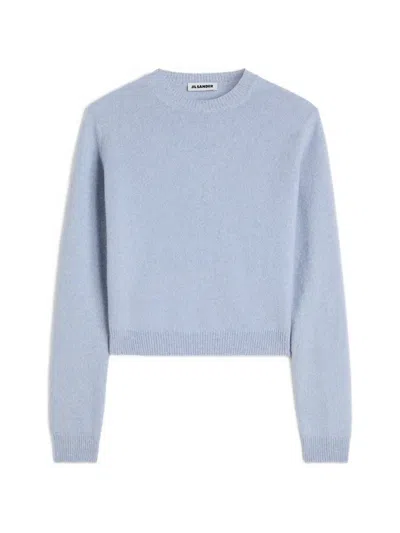 Jil Sander Crew-neck Sweater In Blue