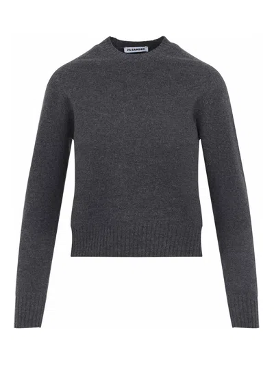 Jil Sander Crewneck Sweater In Grey