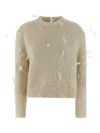 Jil Sander Feather Sweater Sweaters And Cardigans White In Neutral