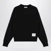Jil Sander Logo-patch Cotton Sweatshirt In Black