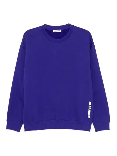 Jil Sander Crewneck Sweatshirt In Blue