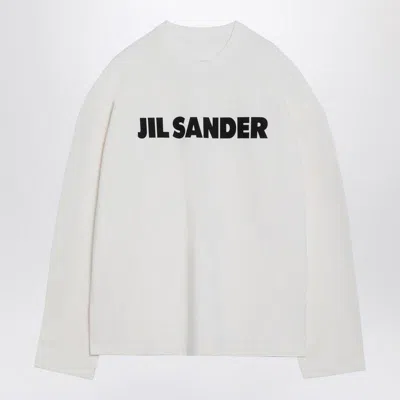 Jil Sander Crewneck Sweatshirt With Logo In White