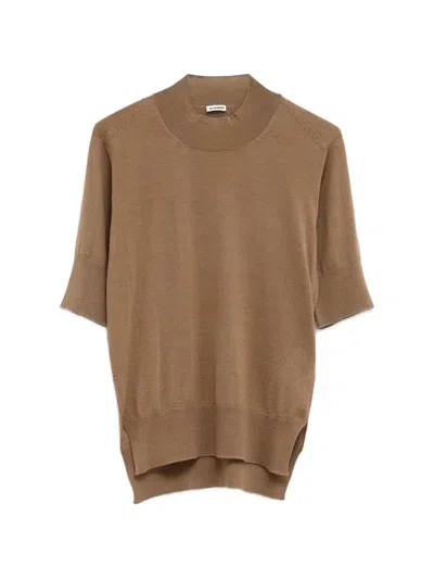 Jil Sander Crew-neck T-shirt In Brown