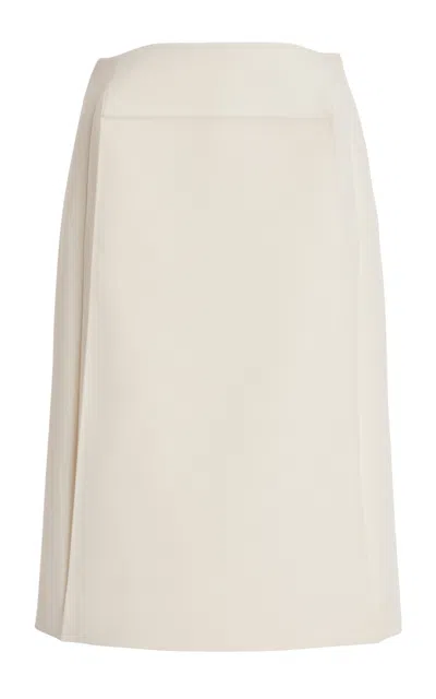 Jil Sander Crinoline Midi Pencil Skirt In White