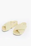 Jil Sander Criss Cross Designed Leather Sandals