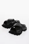 JIL SANDER CRISS CROSS DESIGNED LEATHER SANDALS WITH CARRION SOLE