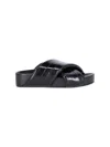 Jil Sander Crossover-strap Leather Sandals In Black