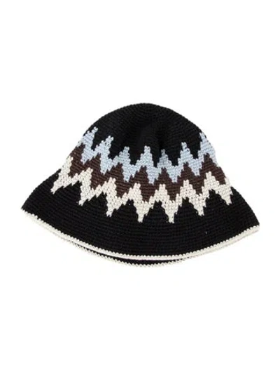 Pre-owned Jil Sander Crochet Bucket Hat In Black