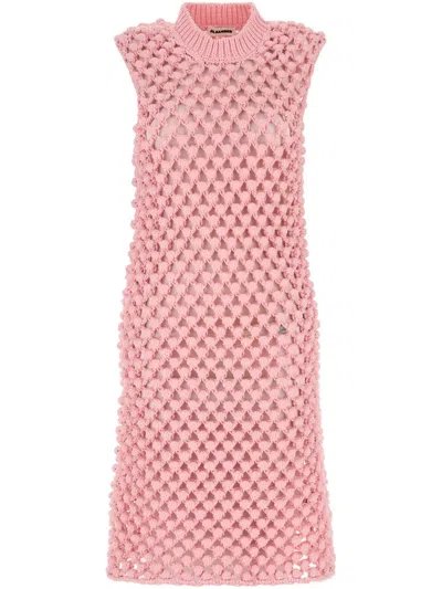 Jil Sander Abito In Crochet Rosa Donna In Pink