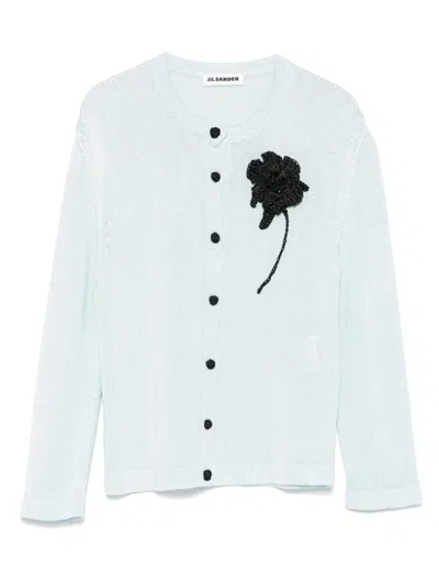 Jil Sander Crochet Flower Cardigan