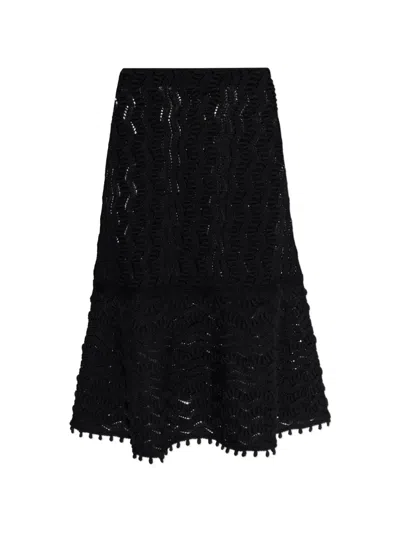 JIL SANDER CROCHET MIDI SKIRT