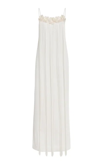 Jil Sander Crochet Midi Slip Dress In Multi