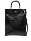 Jil Sander Crocodile-effect Leather Tote In Schwarz