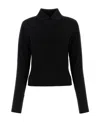 Jil Sander Woman Black Wool Blend Sweater In Black