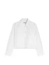 Jil Sander Cropped Blouson Jacket In White