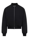 Jil Sander Cropped Bomber Jacket In Black