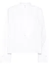 Jil Sander Cropped Cotton Poplin Shirt In White
