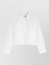 Jil Sander Cropped Blouson Jacket In White