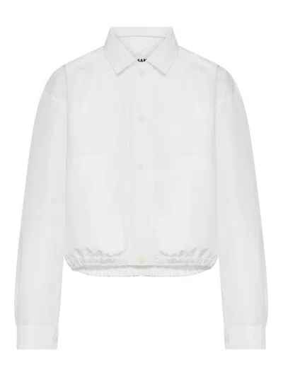 Jil Sander Cropped Jacket In White