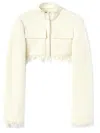 Jil Sander Cropped Jacket In White
